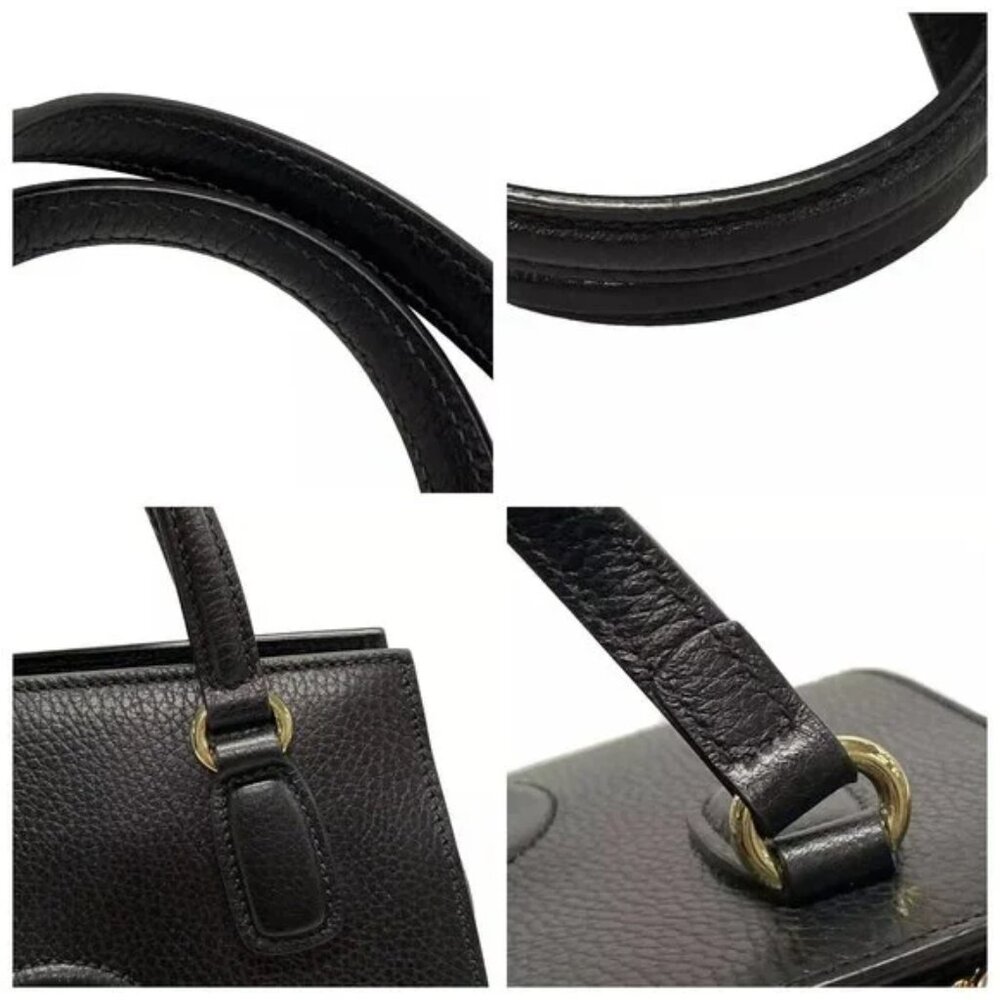 100% Authentic GUCCI Soho Black Leather Handbag 1000-11924 - Picture 7 of 14